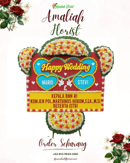 Papan Bunga Pernikahan Purwasedar